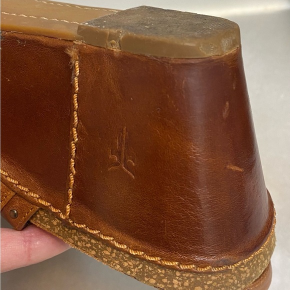 Frye LEATHER Sandals-Ivy O Ring Sling -Size 9 -Wedge - Picture 14 of 15
